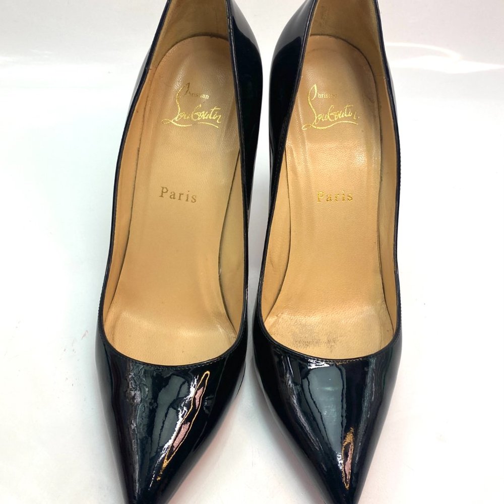 Black Patent Pointed-Toe High Heel Pumps - Women - Picture 2 of 15
